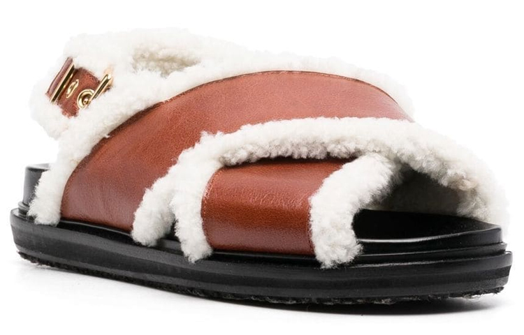 (W) Marni Ankle-Wrap Open-Toe Sandals 'White Brown' 圖 2