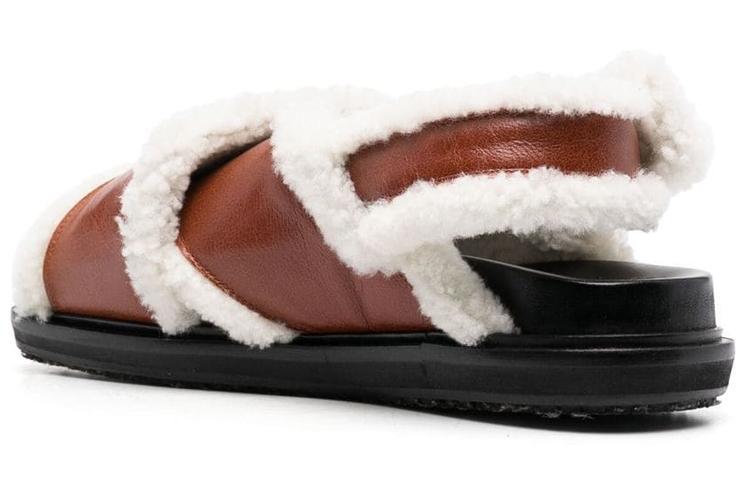 (W) Marni Ankle-Wrap Open-Toe Sandals 'White Brown' 圖 3