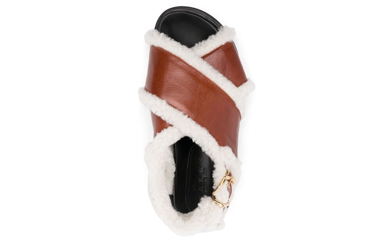 (W) Marni Ankle-Wrap Open-Toe Sandals 'White Brown' 圖 4
