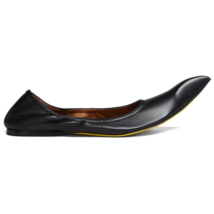 (W) Marni Ballet Flat 'Black Leather Point-Toe' 圖 2