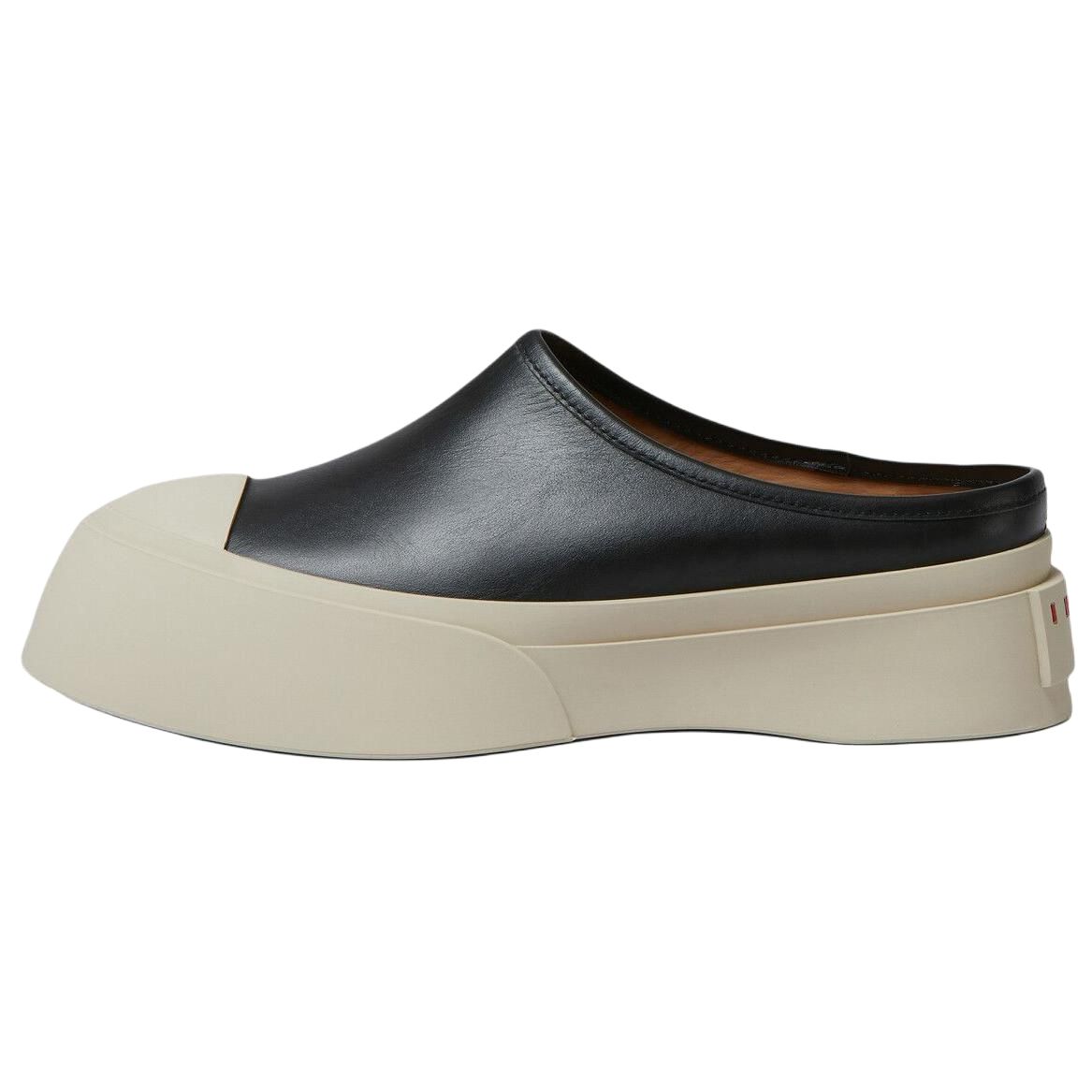 (Women) MARNI Black Calfskin Round-Toe Thick Sole Clogs 4.5cm SNZW018502P272200N99 Shoes