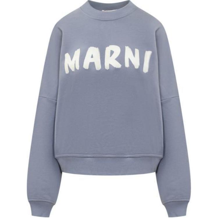 Order (Women) MARNI Bold Logo Crewneck Long Sleeve Sweatshirt Women’s Light Purple. FLJE0185P2USCU88LOB36