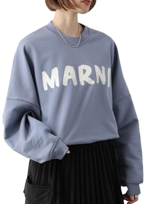 (Women) MARNI Bold Logo Crewneck Long Sleeve Sweatshirt Women’s Light Purple. FLJE0185P2USCU88LOB36 Details for (Women) MARNI Bold Logo Crewneck Long Sleeve Sweatshirt Women’s Light Purple. FLJE0185P2USCU88LOB36