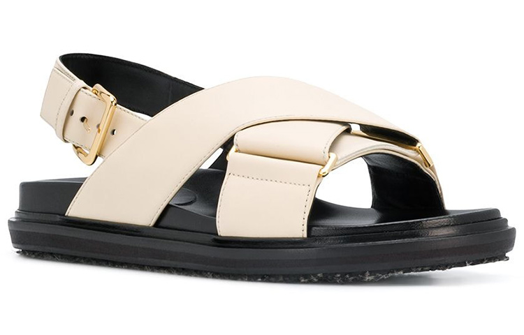 (W) Marni Buckle Leather Sandal 'Beige' 圖 2