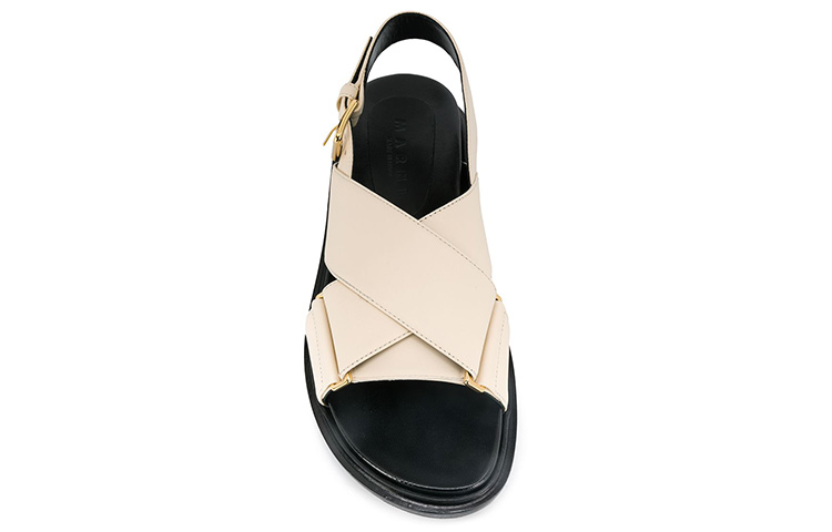 (W) Marni Buckle Leather Sandal 'Beige' 圖 3