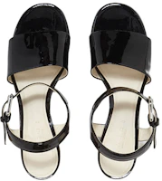 Shop (W) Marni 黑色漆皮搭扣凉鞋 SAMS014605P434700N99