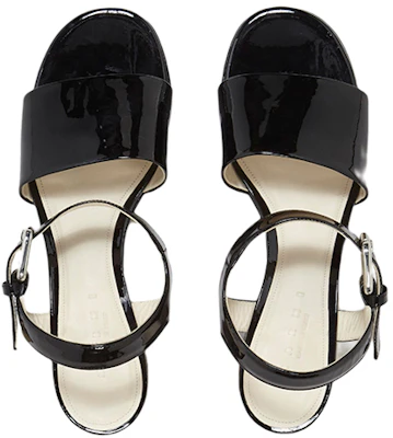(W) Marni Sandal Kulit Berkilat dengan Buckle 'Hitam' SAMS014605P434700N99 Shop (W) Marni Sandal Kulit Berkilat dengan Buckle 'Hitam' SAMS014605P434700N99