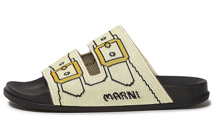 Buy (W) Marni Buckle Cetak Slida 'Beige Hitam' SAMS015802P4547ZO202