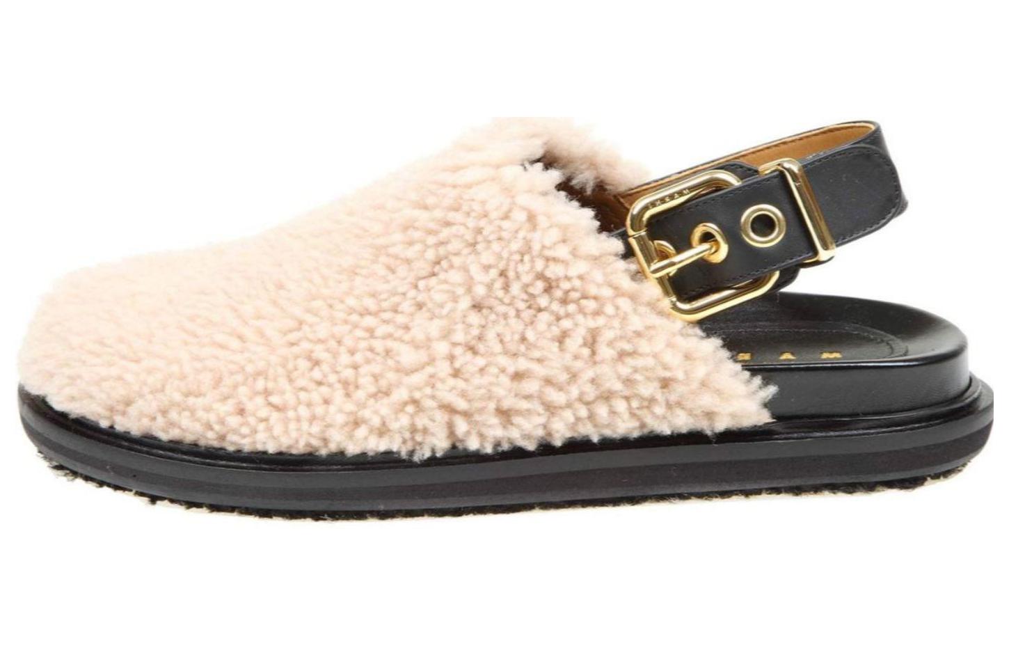 (Women) Marni Buckle Slip-On 'Beige' FBMS009401LM071ZL140