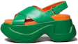 Buy MARNI 小牛皮 搭扣厚底時尚涼鞋 女款 綠色