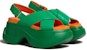(W) Sandal Fesyen Tapak Tebal Gesper Marni 'Hijau' FBMS014808P508800V73
