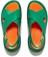 Lookbook MARNI 小牛皮 搭扣厚底時尚涼鞋 女款 綠色
