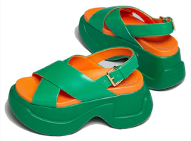 Purchase MARNI 小牛皮 搭扣厚底時尚涼鞋 女款 綠色