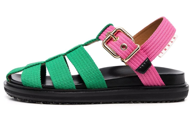 (Women) Marni Cage Sandals 'Green Pink' FBMS012101P3707ZO084