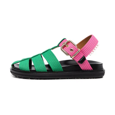 (W) Marni Cage Sandals 'Green Pink'