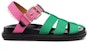 (W) Sandal Sangkar Marni 'Hijau Merah Jambu' FBMS012101P3707ZO084