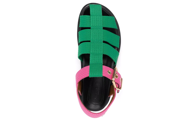 Purchase MARNI 笼形設計涼鞋 女款 綠粉色