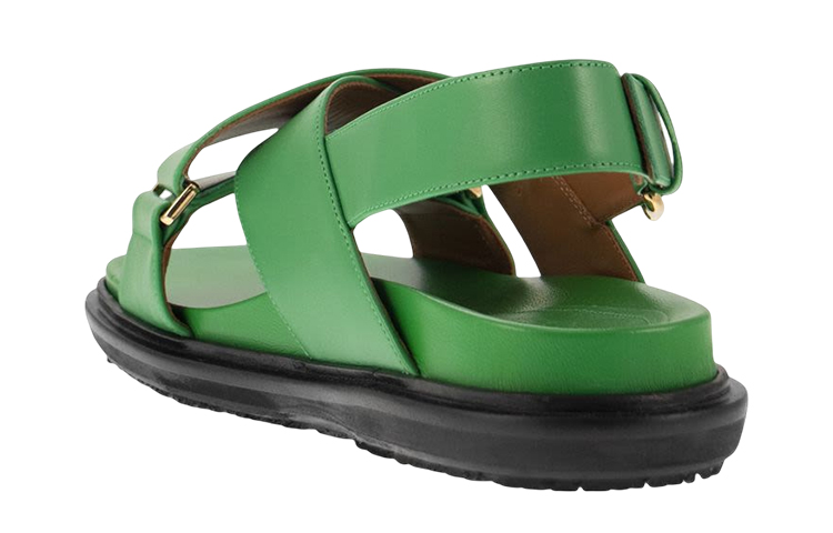 (W) Marni Calfskin Crisscross Strap Sandals 'Green Fashion' 圖 4