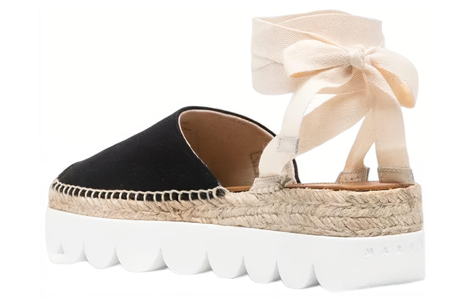 (W) Marni Canvas Casual Shoes 'Fashion Strap Black' 圖 4