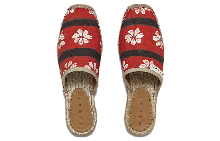 (W) Marni Canvas Fashion Slide 'Daisy Stripes Red' 圖 4