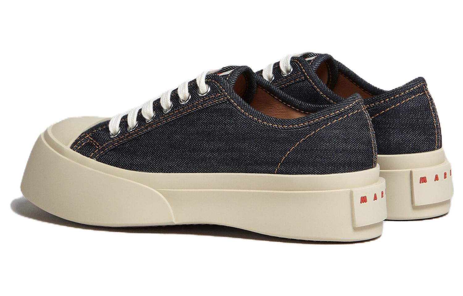 Shop (W) Marni 蓝色时尚帆布低帮鞋 SNZW003020P415500B64