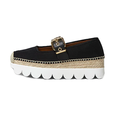 (W) Marni Canvas Platform 'Black Mary Jane'