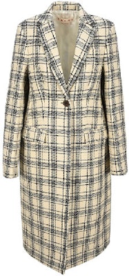 (Women) MARNI Checkered Single-Button Long Sleeve Blazer Coat - Off White. CPMA0145U0-TW892C-HW06 Buy (Women) MARNI Checkered Single-Button Long Sleeve Blazer Coat - Off White. CPMA0145U0-TW892C-HW06