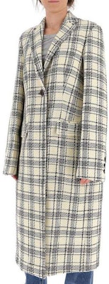 (Women) MARNI Checkered Single-Button Long Sleeve Blazer Coat - Off White. CPMA0145U0-TW892C-HW06 Purchase (Women) MARNI Checkered Single-Button Long Sleeve Blazer Coat - Off White. CPMA0145U0-TW892C-HW06