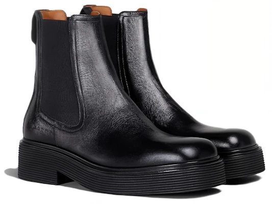 MARNI 皮革 套穿方頭 短筒 切爾西靴 女款 黑色 Order MARNI 皮革 套穿方頭 短筒 切爾西靴 女款 黑色