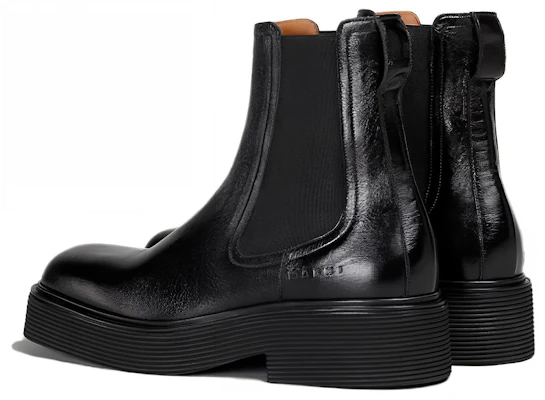 MARNI 皮革 套穿方頭 短筒 切爾西靴 女款 黑色 Lookbook MARNI 皮革 套穿方頭 短筒 切爾西靴 女款 黑色