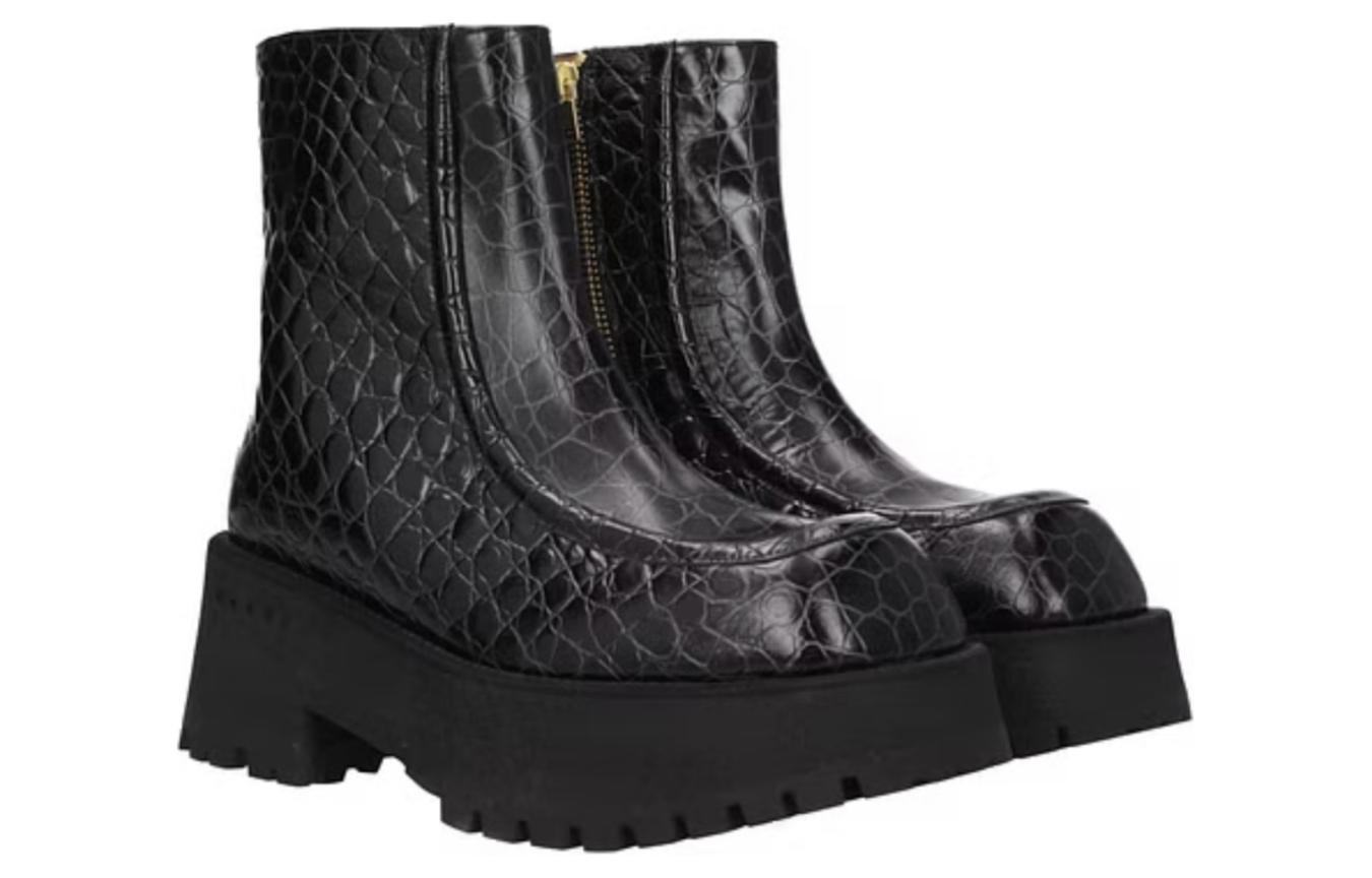 Purchase (Women) Marni Chunky Boot 'Crocodile Embossed Black Leather' TCMS002806P504600N99