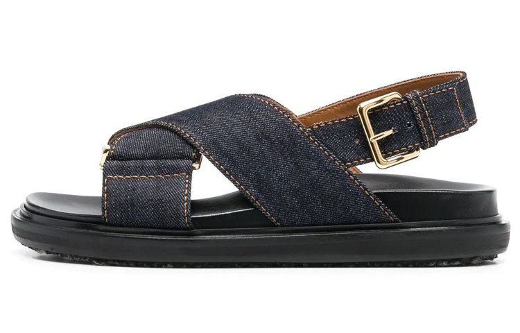 Buy (W) Sandalia Marni Criss-Cross 'Denim Azul' FBMS005201-P4155-00B64