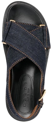 (W) マルニ デニム criss-cross サンダル (ブルー) FBMS005201-P4155-00B64 Shop (W) マルニ デニム criss-cross サンダル (ブルー) FBMS005201-P4155-00B64