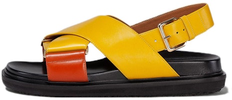 (Women) Marni Cross Sandal 'Yellow Orange' FBMS005201P3614ZO081 (Women) Marni Cross Sandal 'Yellow Orange' FBMS005201P3614ZO081