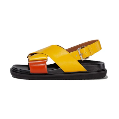 (W) Marni Cross Sandal 'Yellow Orange'