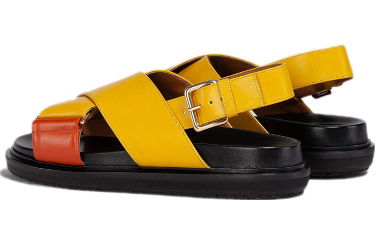 Lookbook (W) Marni 交叉凉鞋 '黄橙色' FBMS005201P3614ZO081