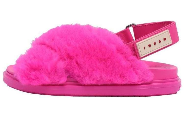 (W) Marni Cross Strap Sandals 'Purple Red'