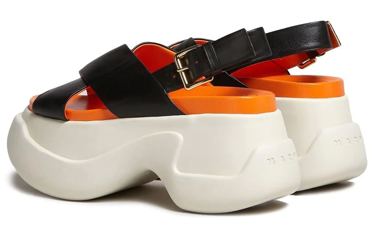 (W) Marni Cross Toe Fashion Sandal 'Black Leather' 圖 3