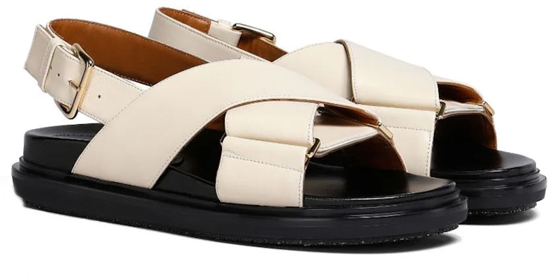(W) Marni 白色皮革交叉带厚底拖鞋 FBMS015701P361400W11 Order (W) Marni 白色皮革交叉带厚底拖鞋 FBMS015701P361400W11