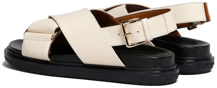 (W) Marni 白色皮革交叉带厚底拖鞋 FBMS015701P361400W11 Lookbook (W) Marni 白色皮革交叉带厚底拖鞋 FBMS015701P361400W11