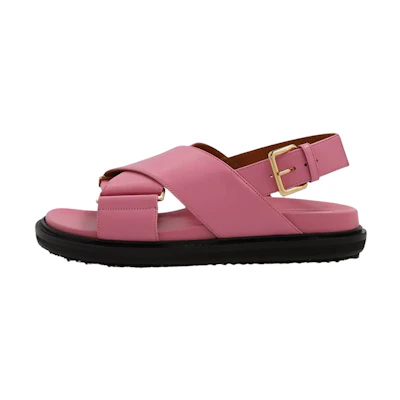 (W) Marni Crossover Strap Round-Toe Sandal 'Pink'