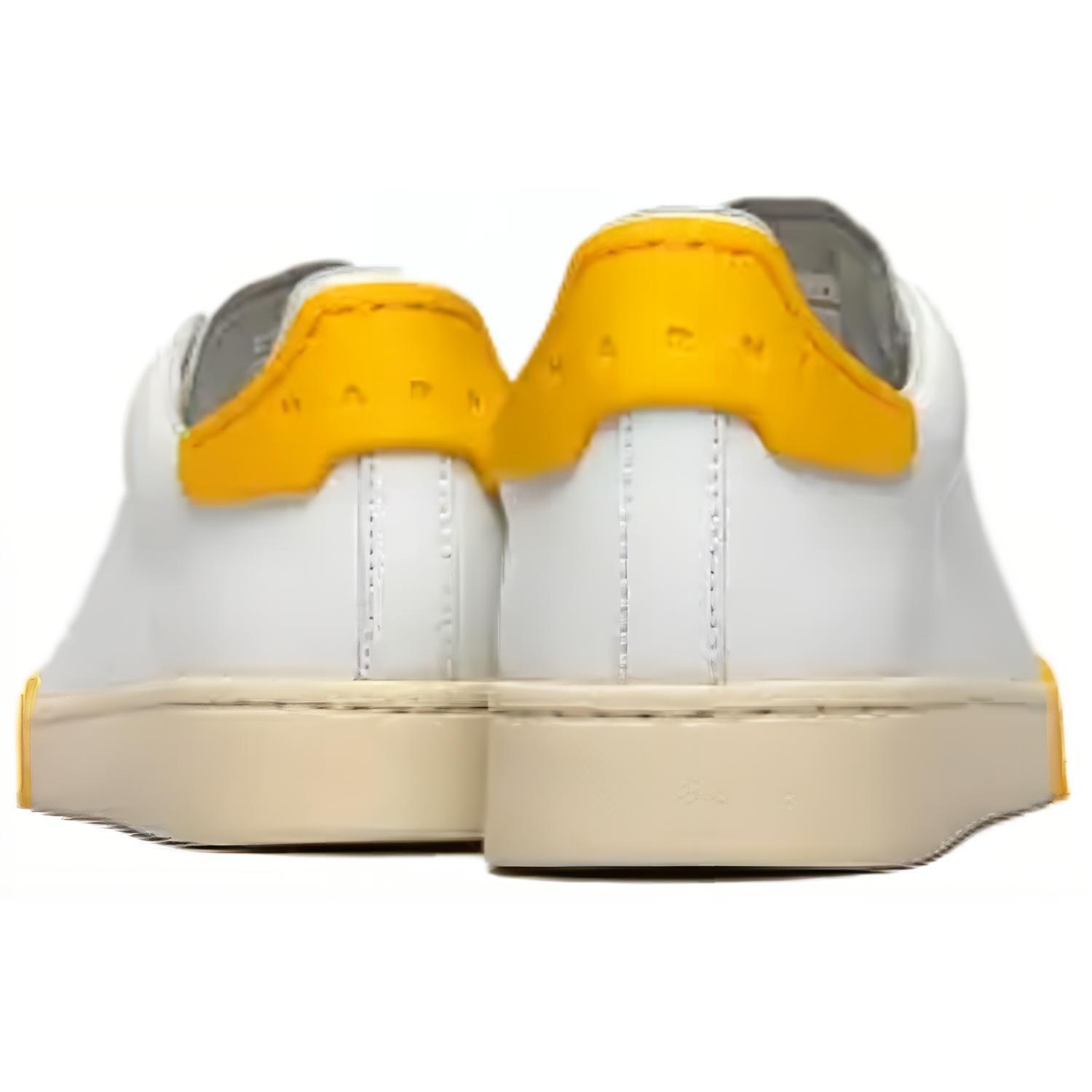 Shop MARNI Dada Bumper 牛皮 系帶圓頭 低幫 板鞋 女款 白色