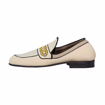 (W) Marni Elastic Knit Loafer 'White'