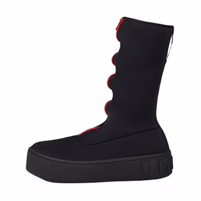 (W) Marni Elastic Rubber Ankle Boot 'Black'