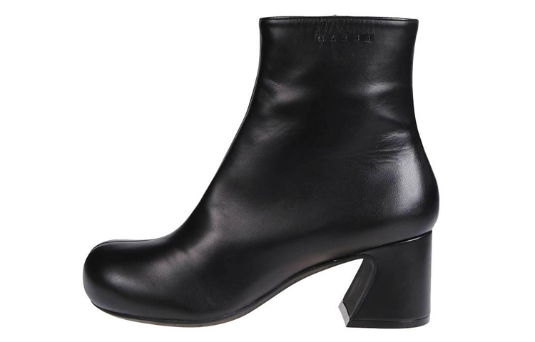 (W) Marni Fashion Leather Ankle Boot 'Black'