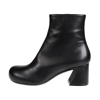 (W) Marni Fashion Leather Ankle Boot 'Black'