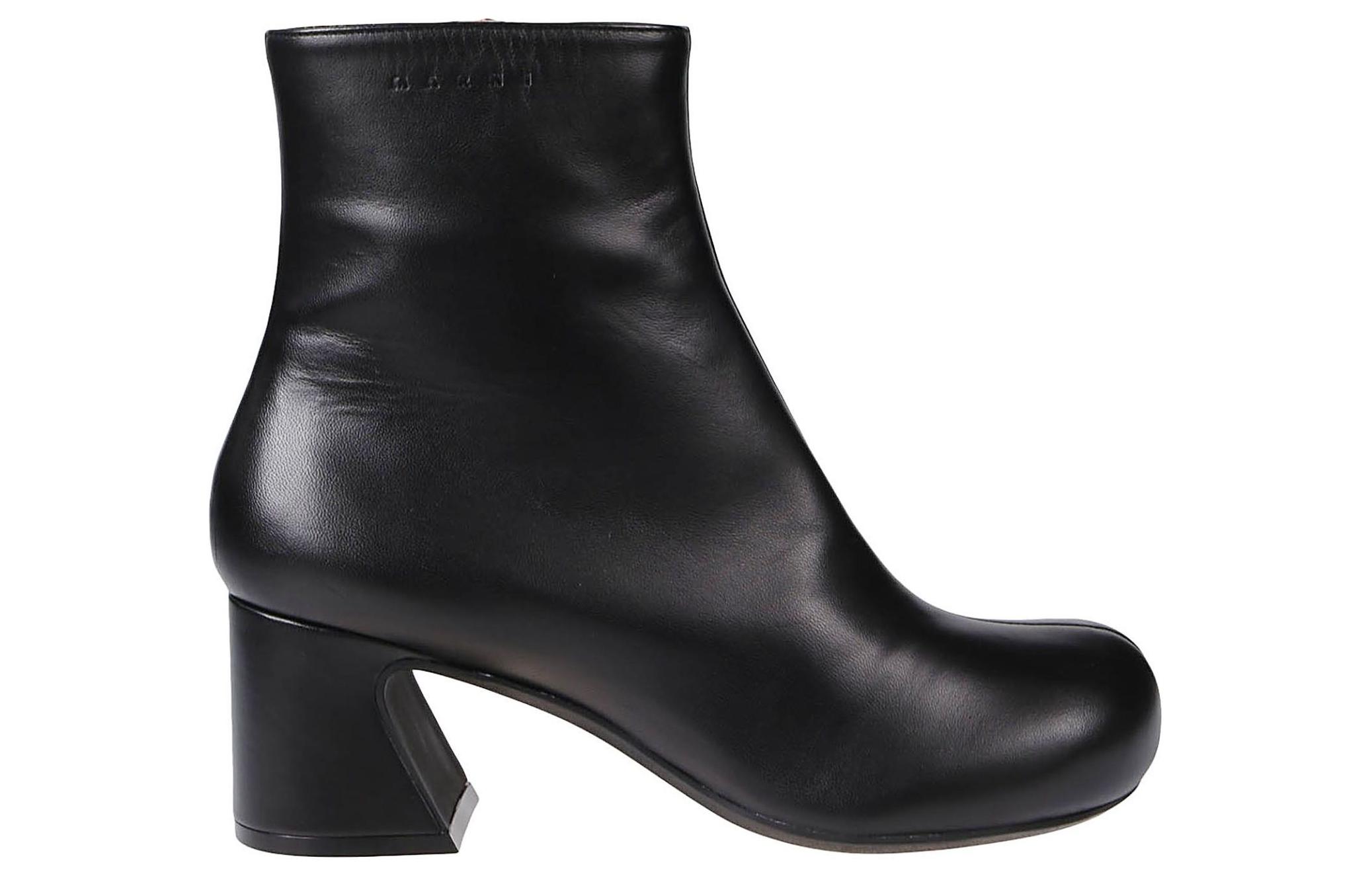 (W) Marni Fashion Leather Ankle Boot 'Black' 圖 2