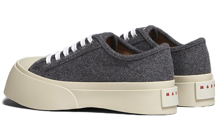 Lookbook (W) Marni Sepatu Kain Felt Abu-Abu Fashion SNZW003020P136300N95