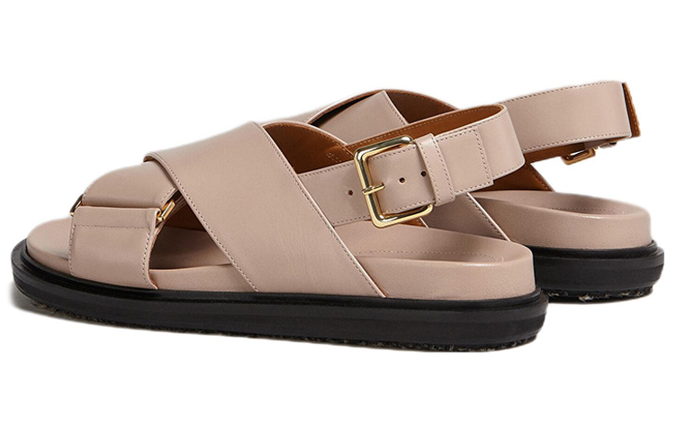 (W) Marni Fussbett 'Beige Cross-Strap' 圖 3
