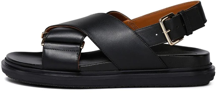 MARNI Fussbett 小牛皮 交叉帶 時尚涼鞋 女款 黑色 Buy MARNI Fussbett 小牛皮 交叉帶 時尚涼鞋 女款 黑色